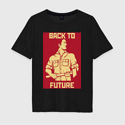 Футболка оверсайз мужская BACK TO FUTURE, цвет: черный