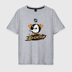 Футболка оверсайз мужская NHL: Anaheim Ducks, цвет: меланж