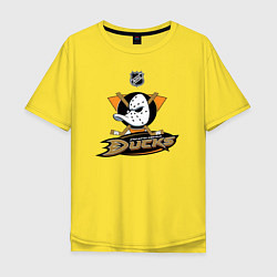 Футболка оверсайз мужская NHL: Anaheim Ducks, цвет: желтый