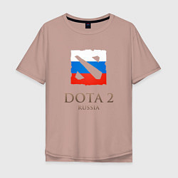 Мужская футболка оверсайз Dota 2: Russia