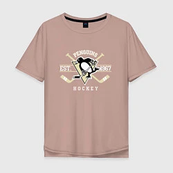 Мужская футболка оверсайз Pittsburgh Penguins: Est.1967