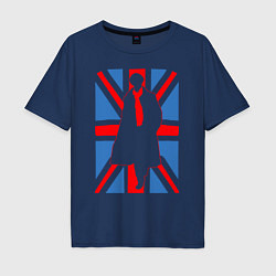 Мужская футболка оверсайз Sherlock Holmes Union Jack