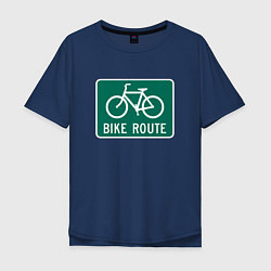 Мужская футболка оверсайз Дорога для велосипедистов