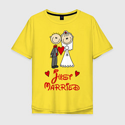 Мужская футболка оверсайз Just married