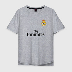 Футболка оверсайз мужская Real Madrid: Fly Emirates, цвет: меланж