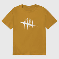 Мужская футболка оверсайз Dead by Daylight White Logo