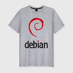 Футболка slim-fit Debian, цвет: меланж