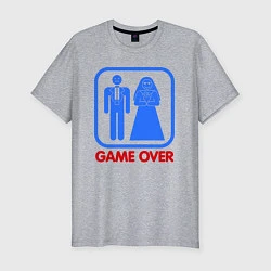 Мужская slim-футболка Game over