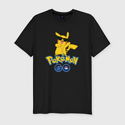 Футболка slim-fit Pokemon GO, цвет: черный