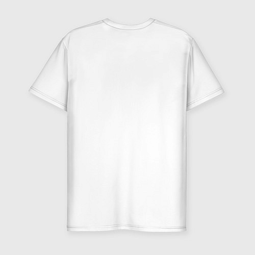 Мужская slim-футболка Will work for food / Белый – фото 2