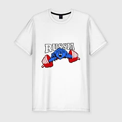 Мужская slim-футболка Russia PR