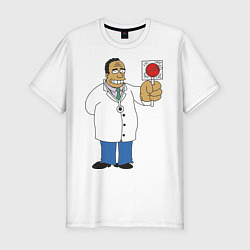 Футболка slim-fit Dr Hibbert, цвет: белый