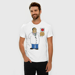 Футболка slim-fit Dr Hibbert, цвет: белый — фото 2