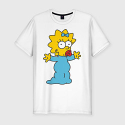 Мужская slim-футболка Maggie Simpson