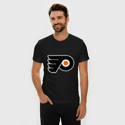 Футболка slim-fit Philadelphia Flyers, цвет: черный — фото 2