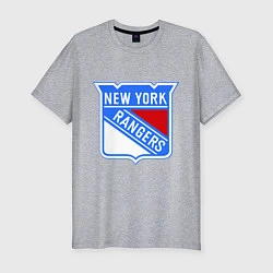 Футболка slim-fit New York Rangers, цвет: меланж