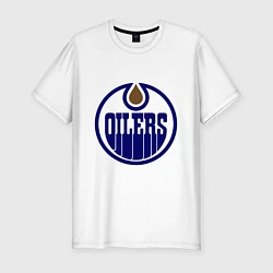 Футболка slim-fit Edmonton Oilers, цвет: белый