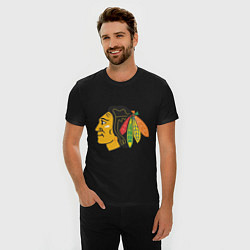 Футболка slim-fit Chicago Blackhawks, цвет: черный — фото 2