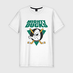 Футболка slim-fit Anaheim Mighty Ducks, цвет: белый