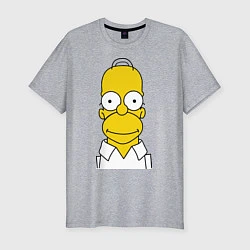 Мужская slim-футболка Homer Face