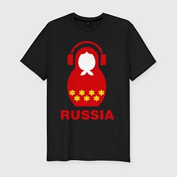 Мужская slim-футболка Russia dj