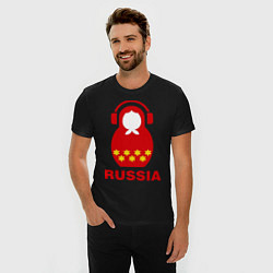 Футболка slim-fit Russia dj, цвет: черный — фото 2