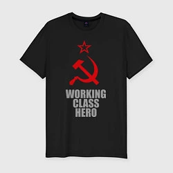 Мужская slim-футболка Working class hero