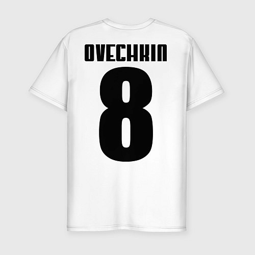 Мужская slim-футболка Washington Capitals: Ovechkin / Белый – фото 2