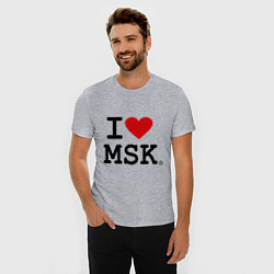 Футболка slim-fit I love MSK, цвет: меланж — фото 2