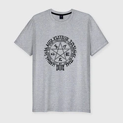 Мужская slim-футболка Hellsing Pentagram