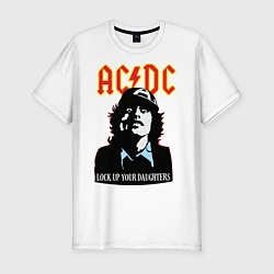 Мужская slim-футболка AC/DC: Lock up your daughters