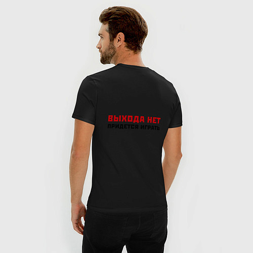 Мужская slim-футболка Metro 2033 / Черный – фото 4