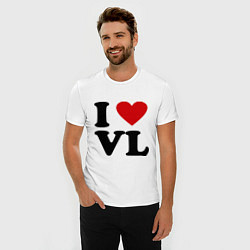Футболка slim-fit I love VL, цвет: белый — фото 2