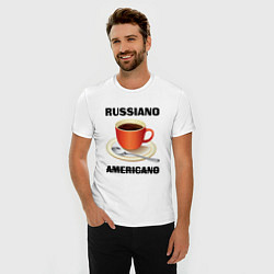 Футболка slim-fit Russiano is not americano, цвет: белый — фото 2