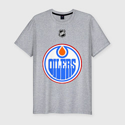 Футболка slim-fit Edmonton Oilers: Khabibulin 35, цвет: меланж