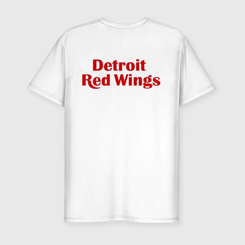 Мужская slim-футболка Detroit Red Wings / Белый – фото 2