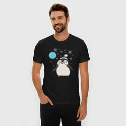 Футболка slim-fit Пингвин с шариком, цвет: черный — фото 2
