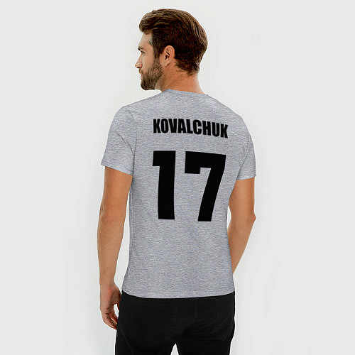 Мужская slim-футболка New Jersey Devils: Kovalchuk 17 / Меланж – фото 4