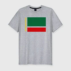 Мужская slim-футболка Чечня: флаг