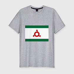 Мужская slim-футболка Ингушетия: флаг