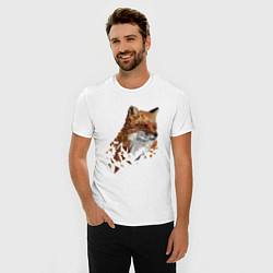 Футболка slim-fit Полигональный лис, цвет: белый — фото 2