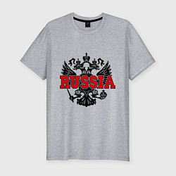 Футболка slim-fit Russia Coat, цвет: меланж