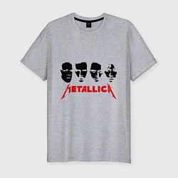 Мужская slim-футболка Metallica (Лица)