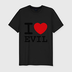 Футболка slim-fit I love evil, цвет: черный