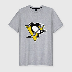 Футболка slim-fit Pittsburgh Penguins, цвет: меланж