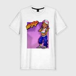 Футболка slim-fit Hip Hop Girl, цвет: белый