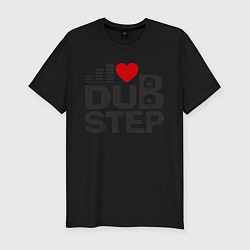 Мужская slim-футболка Dubstep love