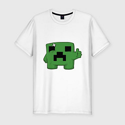Футболка slim-fit Minecraft Green, цвет: белый
