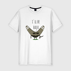 Футболка slim-fit I'll be back: boomerang, цвет: белый