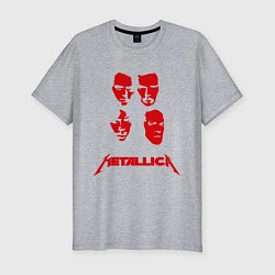 Футболка slim-fit Metallica kvartet, цвет: меланж